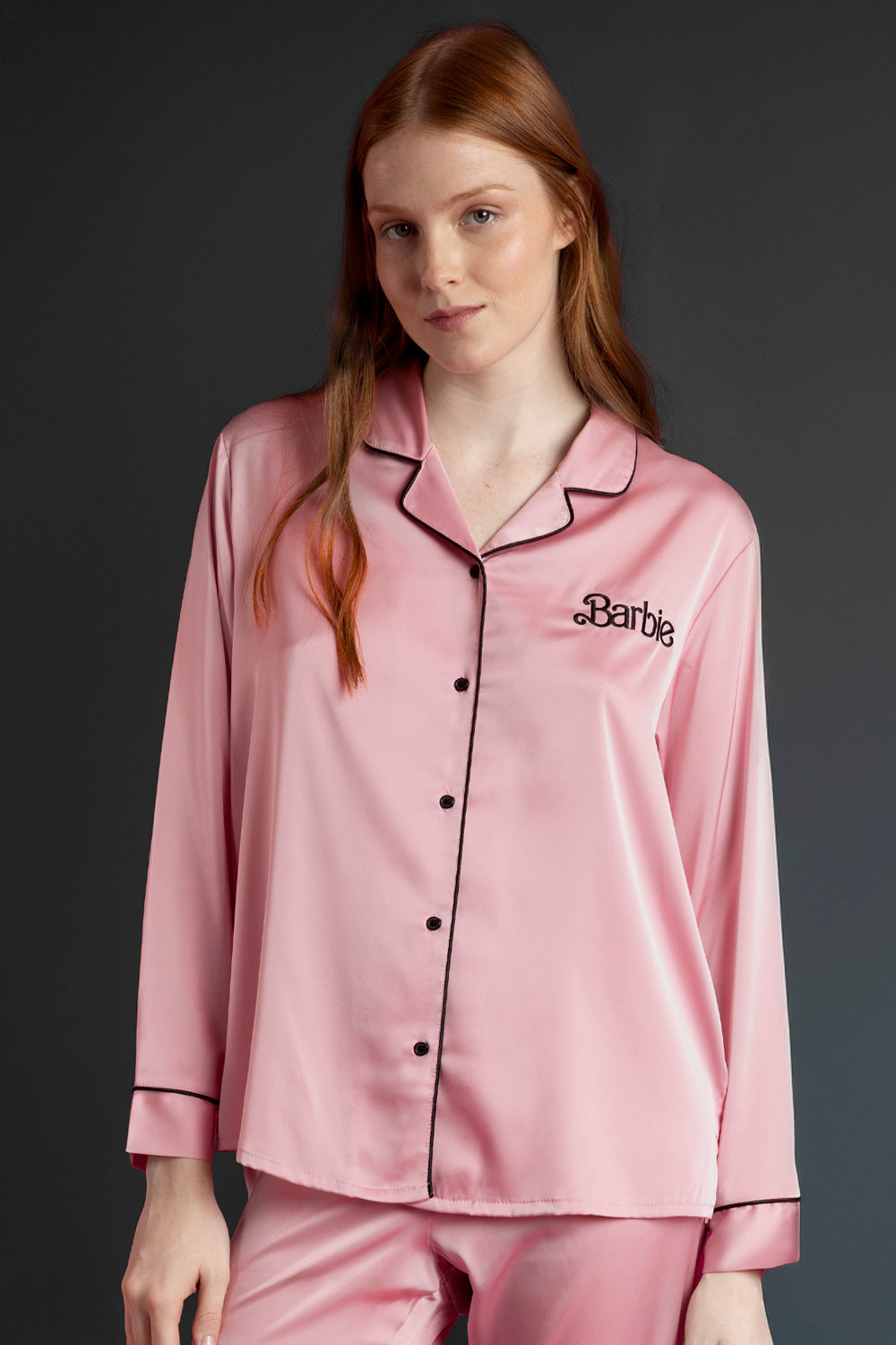 Barbie Pyjama Satin Rose Poudré