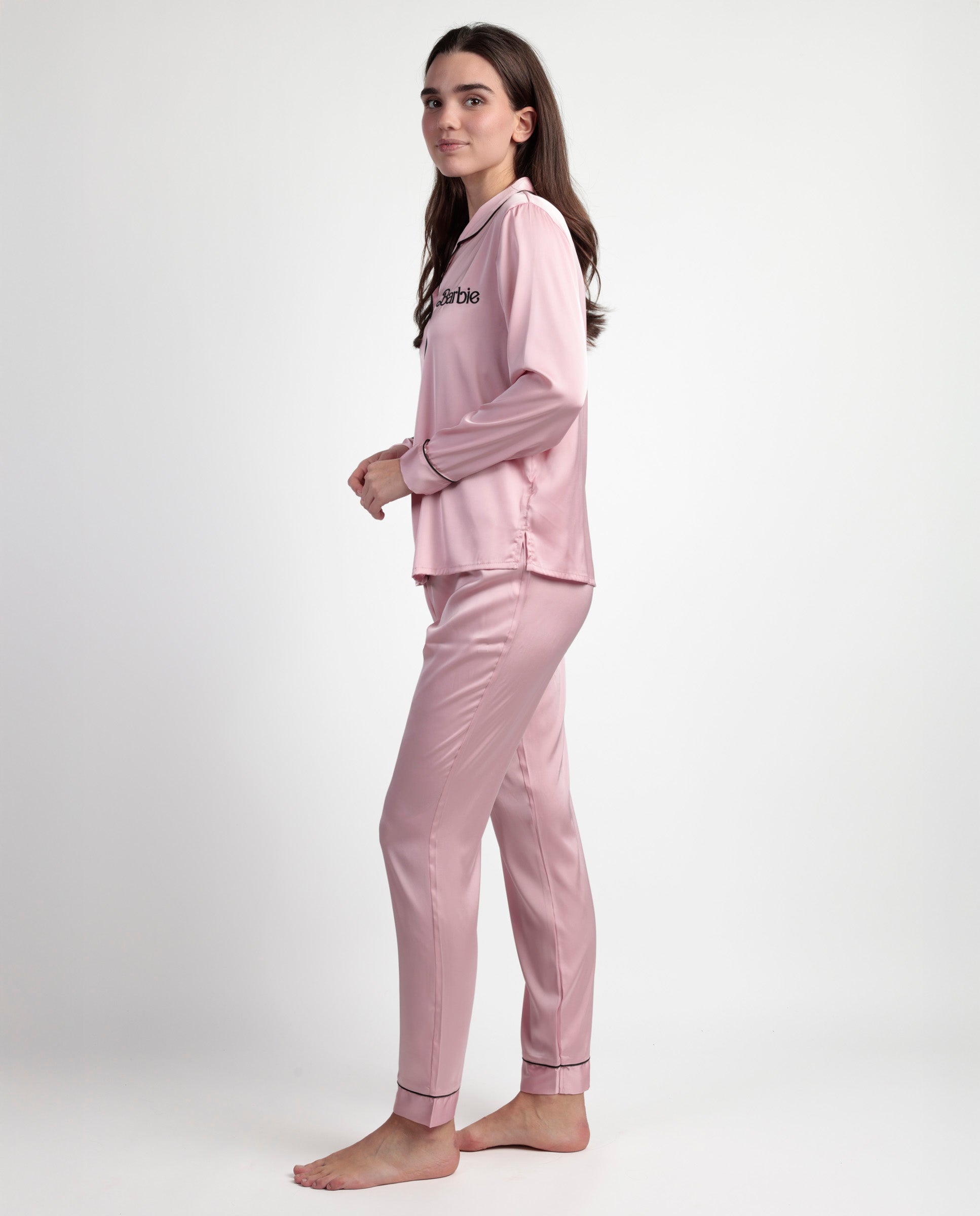 Barbie Pyjama Satin Rose Poudré