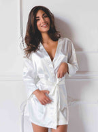 Peignoir Kimono Satin Mariée