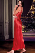 Robe de Chambre Satinée Rouge